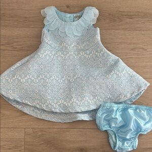 Blue Lace Dress with Bloomers